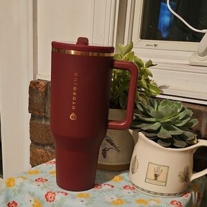 HydroJug Burgundy Tumbler with Gold Accent